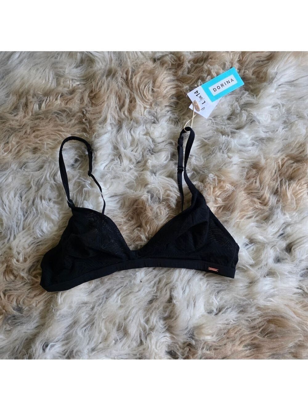 Dorina Black Lace Triangle Bralette
